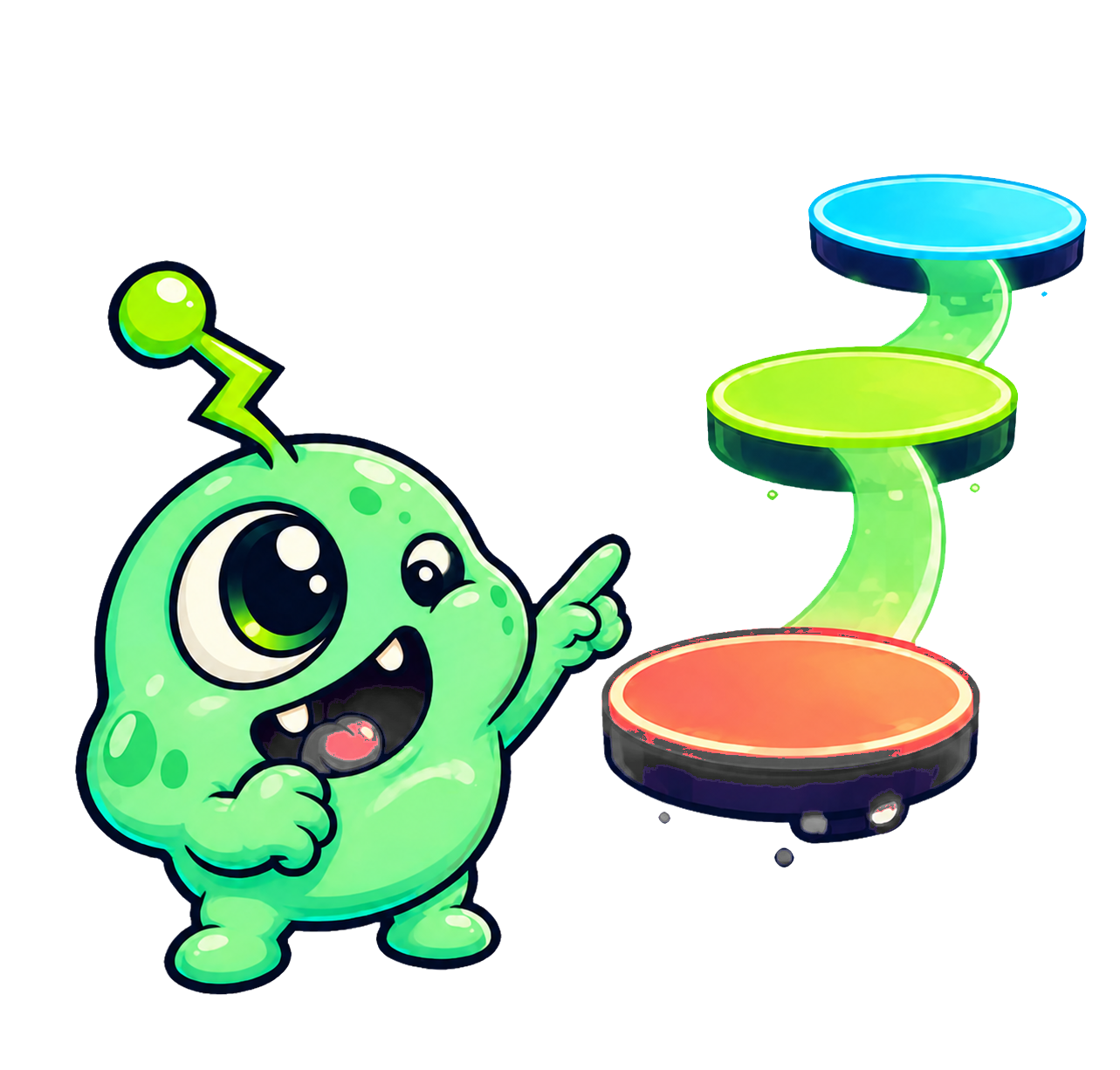 THE ROUTE — Blip mascot artwork